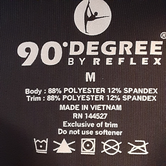 NWT 90 Degree Cutout Black Leggings Size M - Picture 10 of 13